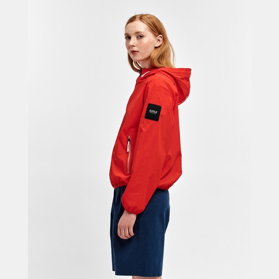 Aigle Packable & Water-repellent Bomber Coats Women Red ZA-93504